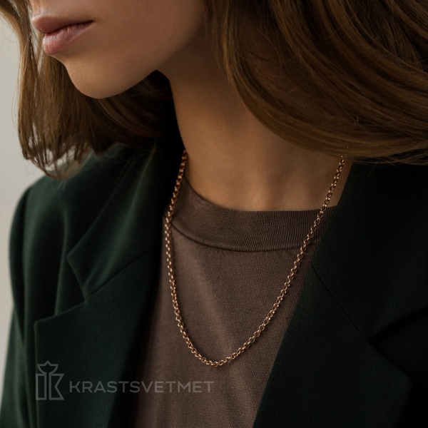 Цепь из красного золота 585, плетение «Якорь»